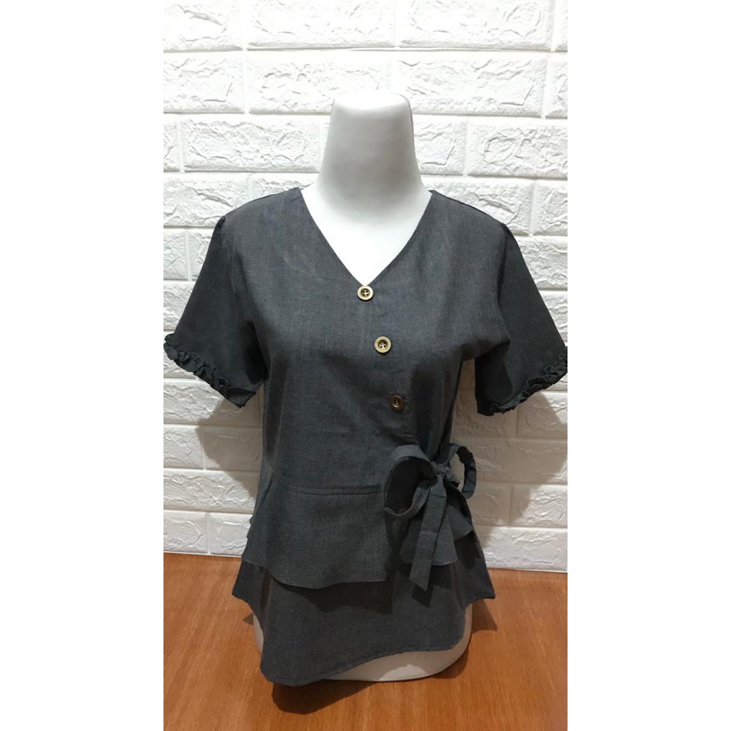 Manda Fashion - BLOUSE WANITA / CEWEK RUNI TOP Bahan Supernova Size M-3