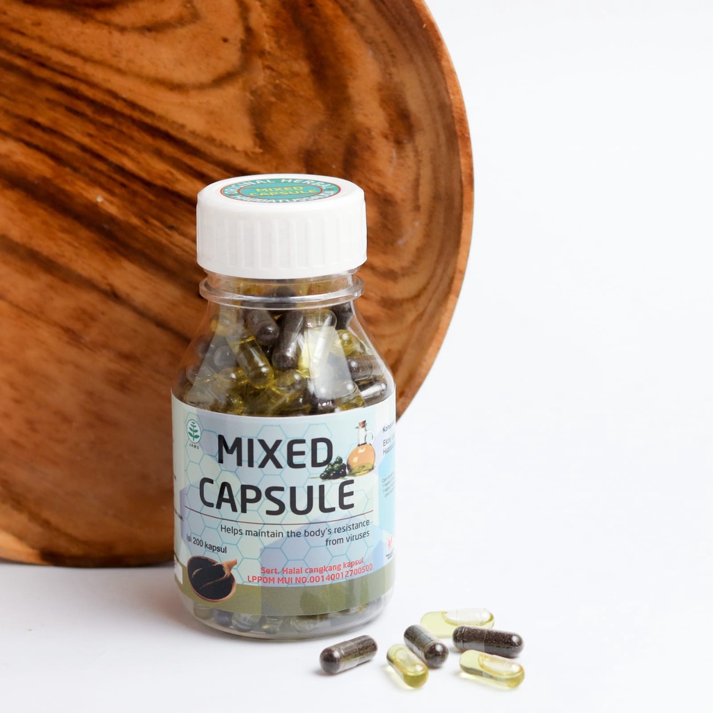 Capsule Mixed  (100 Virgin Olive Oil &amp; 100 Habbatussauda) ORIGINAL.