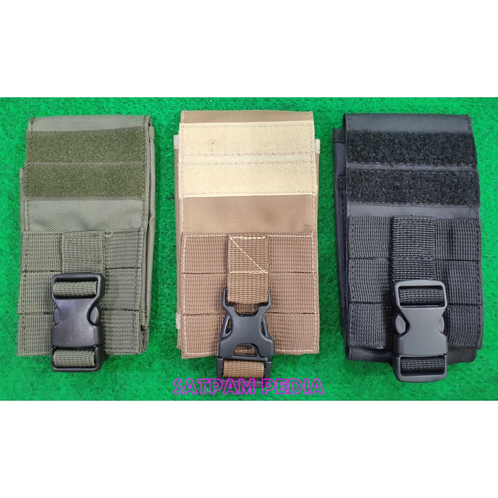 Tempat Handphone Kanvas Velcro - Sarung Handphone Kanvas Velcro