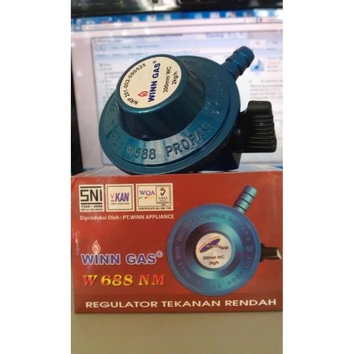 Regulator Winn Gas W 688 NM - Tekanan Rendah Non Meter W688 NM - SNI - Garansi Win Gas