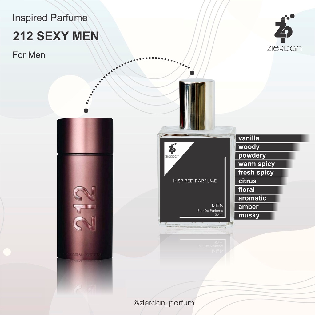 Zierdan Inspired Parfum 212 Sexy Men Parfume Farfum Minyak Wangi Tahan Lama Pria Cowok