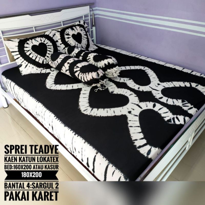 Sprei Jumputan HItam putih