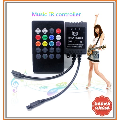 Remot dan Modul Sensor Suara (Untuk Led Strip 5050 RGB)