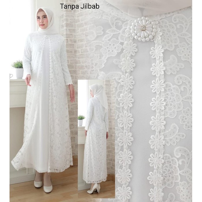 Baju Gamis Putih / Busana Muslim / Baju Muslim