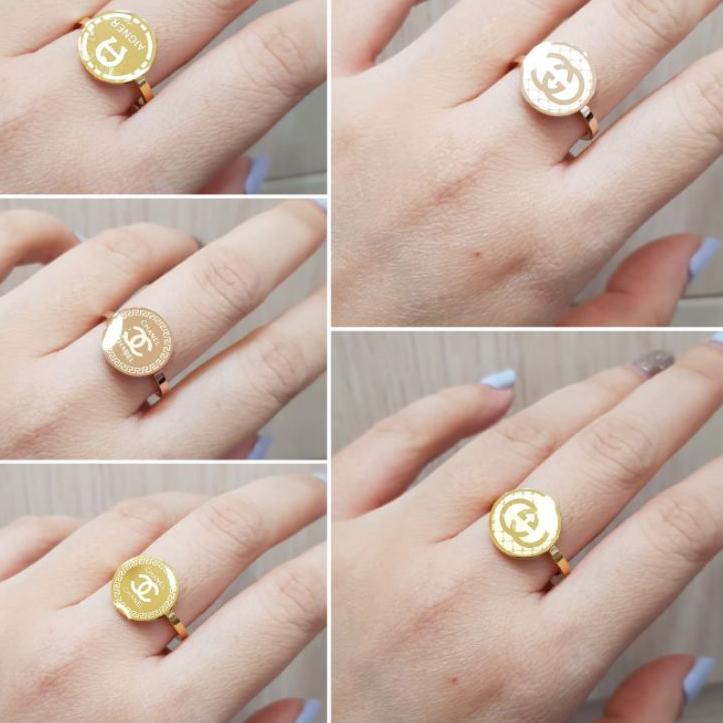 Harga Spesial.. Cincin Titanium bulat branded koin