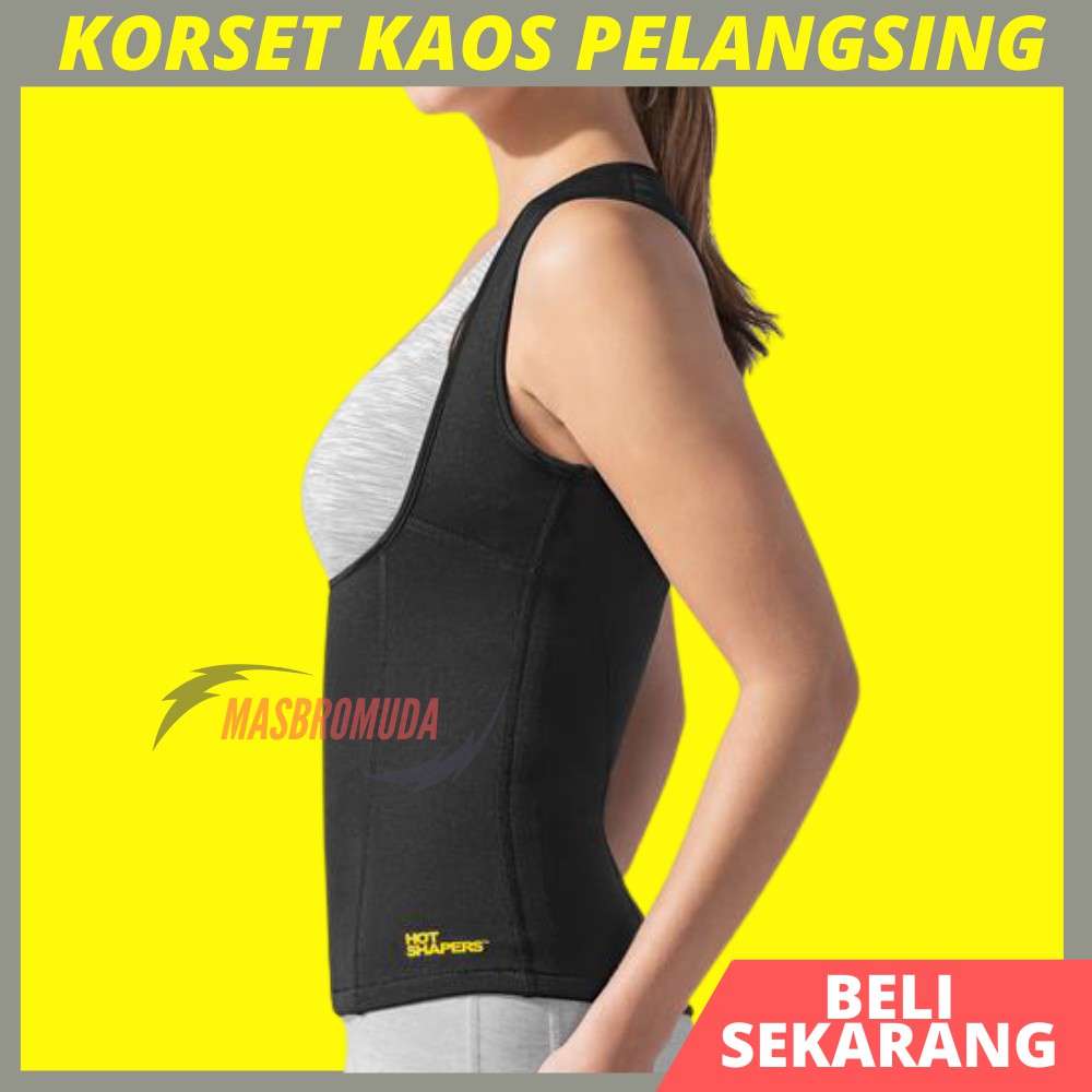 HOT SHAPER KORSET PELANGSING ROMPI PEMBAKAR LEMAK PERUT PENYANGGA PAYUDARA BAJU OLAHRAGA BJ05