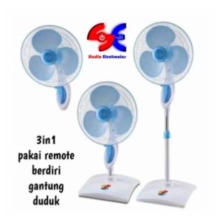 Kipas Angin Berdiri 3 in 1 Remote Miyako Terbaru 16 inch