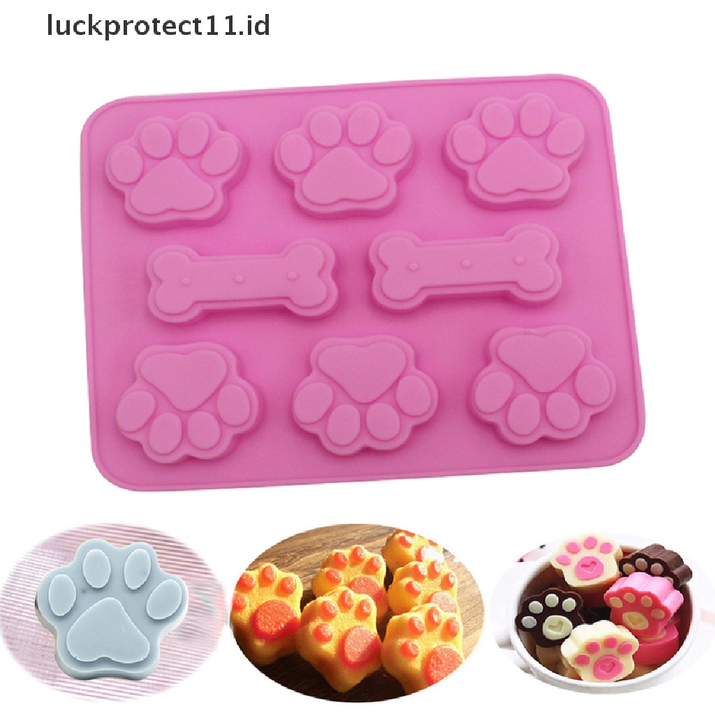 //HG&amp;ID// Silicone Baking Mold Dog Bone Dog Footprint Cake Mold Food Grade Baking Mould .