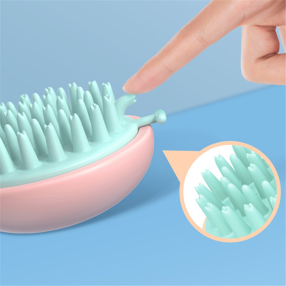 【COD Tangding】New Hair-washing Brush Scrub Silicone Bath Brush Head Massage Multifunctional Bath Cleaning Brush