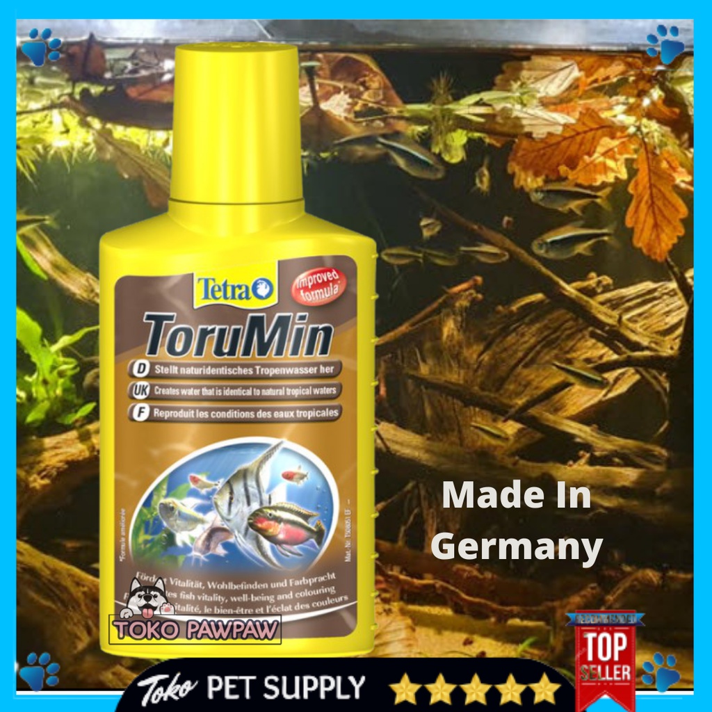 Tetra ToruMin 500ml Penghitam Air Amazon Penjernih Air Aquarium Aquascape Menjadi Hitam untuk Ikan A