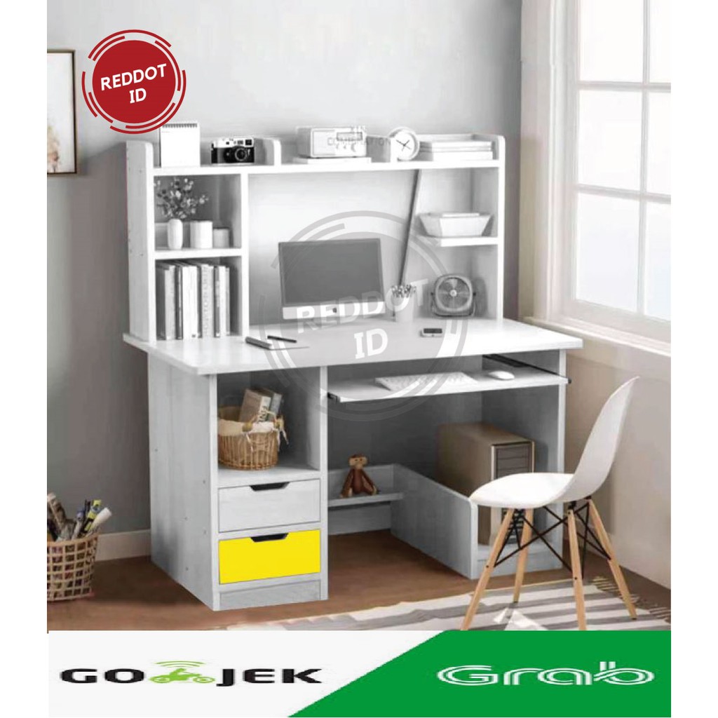 Meja Belajar Kerja Minimalis Vanessa Multifungsi Khusus Ojek 2 Warna Shopee Indonesia