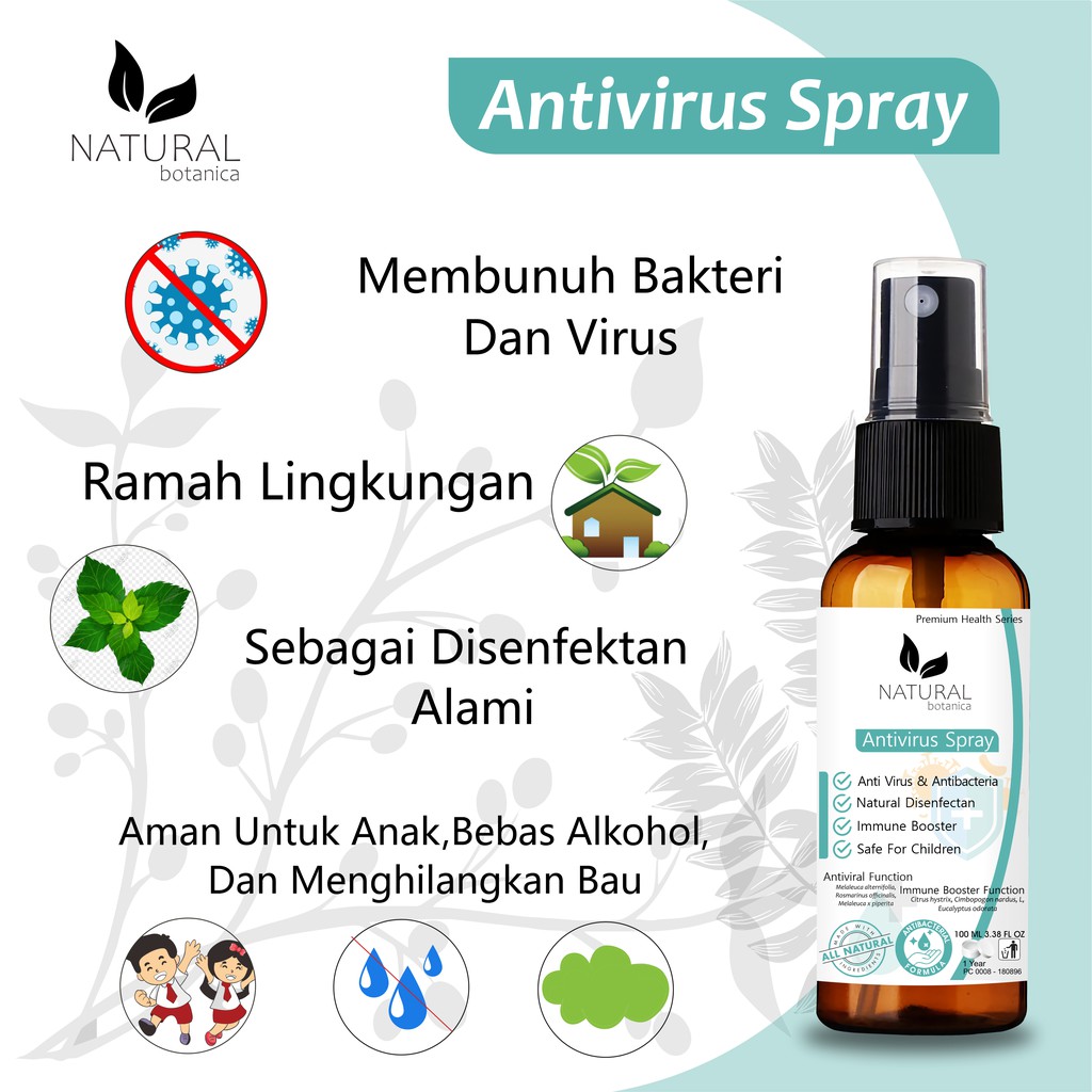 Natural Antivirus Spray - Anti Bakteri - Natural Disinfektan 100ML