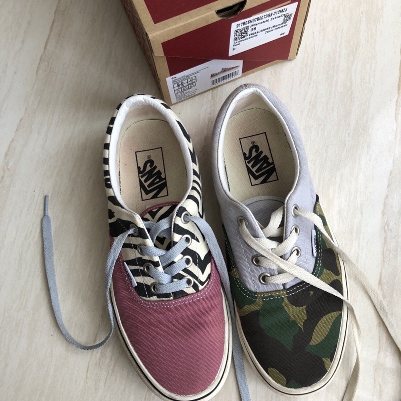 vans mismatch camo and zebra (authentic)
