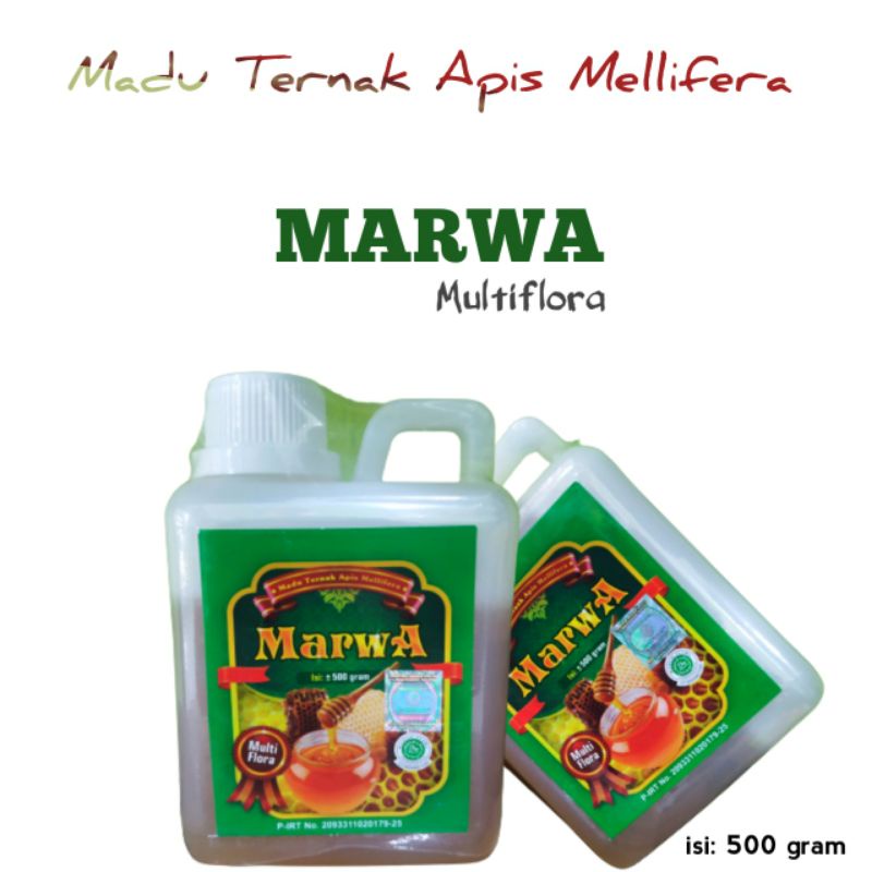 

madu marwa multiflora 500gr Al Ghuroba-MADU TERNAK MURNI 100%