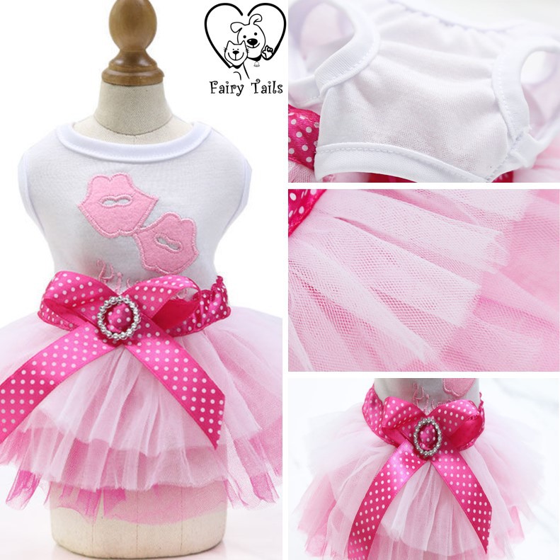 Baju Anjing Kucing Kostum Dress Princess Warna Warni dengan Rok Tutu | Pet Colorful Tutu Princess Dress