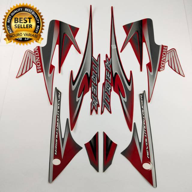 (COD) striping honda tiger 2011 2012 revo merah list body standar berkualitas murah kualitas origina