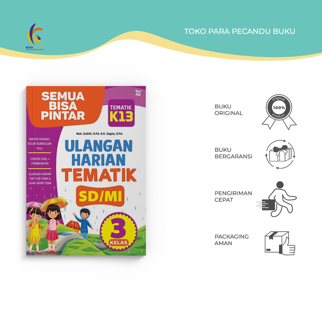 [ SALE ] Semua Bisa Pintar Ulangan Harian Tematik Sd/Mi Kelas 3 - MOH ZULKIFLI - WAHYU MEDIA