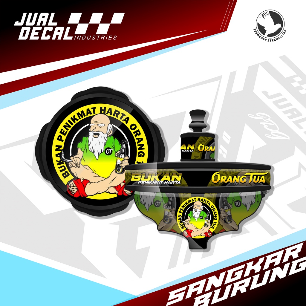 Stiker Tebok Lovebird Bukan Orang Tua OT Kandang Batman Burung Love Bird Bisa Custom Gambar