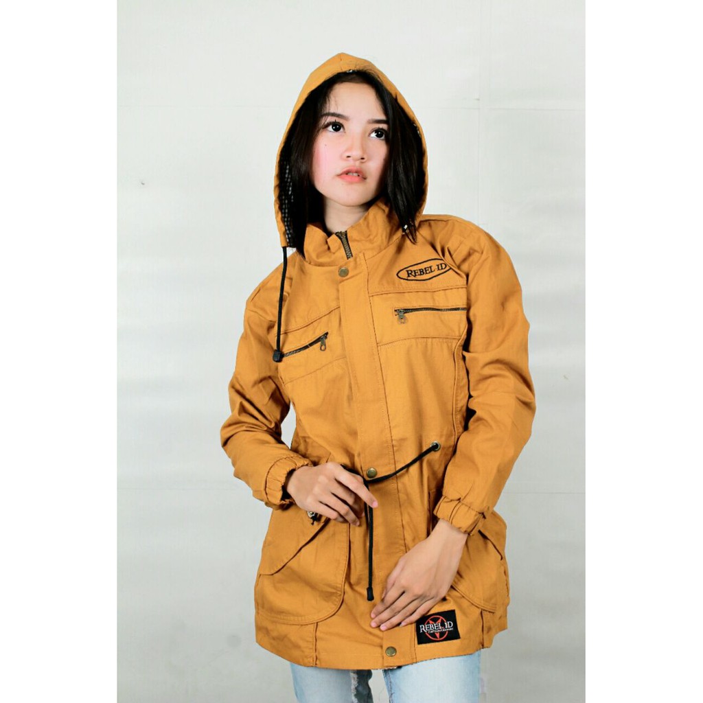JAKET PARKA WANITA KUNING