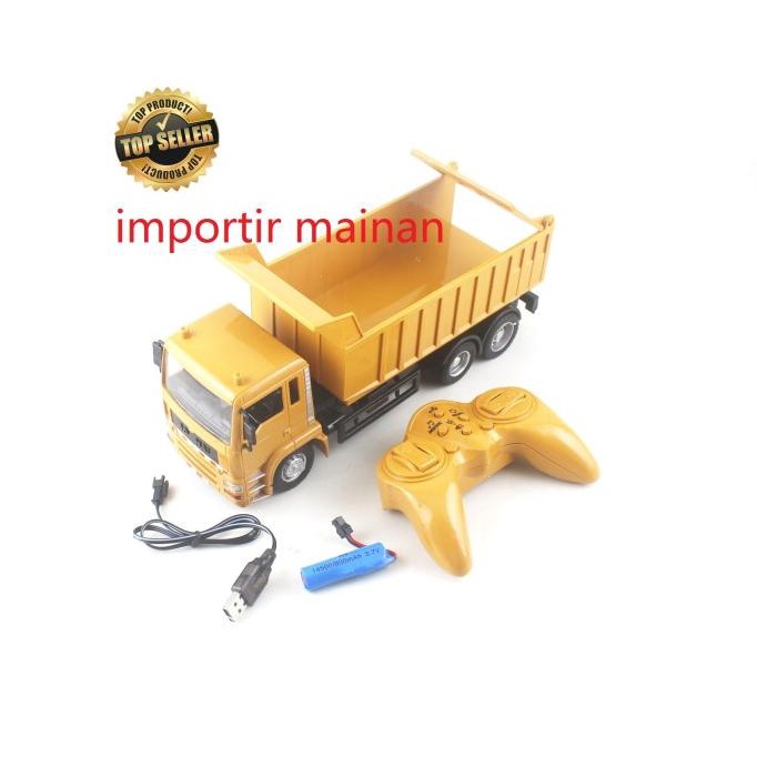 rc alat berat dump truck AOHAI 3824 skala 1:24 mainan remote truck