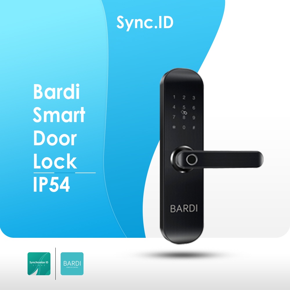 Jual Bardi Smart Home Door Lock Handle RFIDFingerprint Waterproof IP54