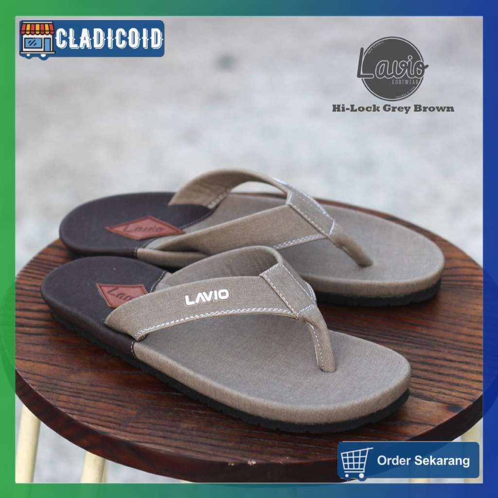 Sandal Jepit Distro Pria Kualitas Premium Model Terbaru dan Keren Lavio Hi-Lock / Hilock Original