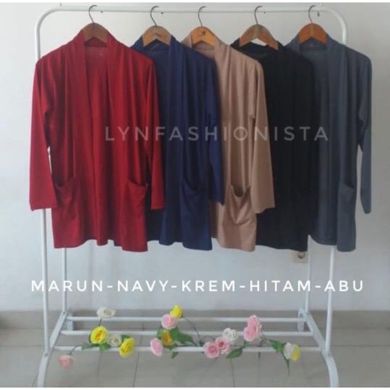 (3SIZE)KARDIGAN WANITA KAOS SPANDEK RAYON ADEM LEMBUT GRADE A PREMIUM/118