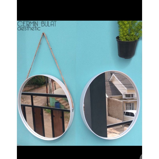 cermin gold/cermin bulat/cermin aesthetic/cermin dinding ukuran 30cm