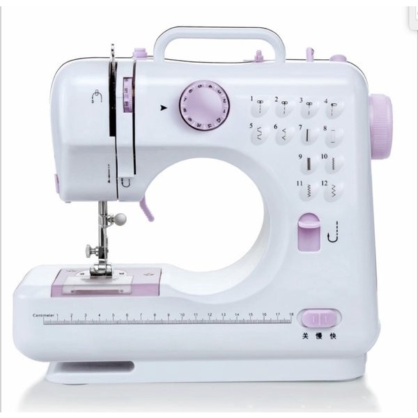 MESIN JAHIT MINI PORTABLE 505 12 POLA JAHITAN