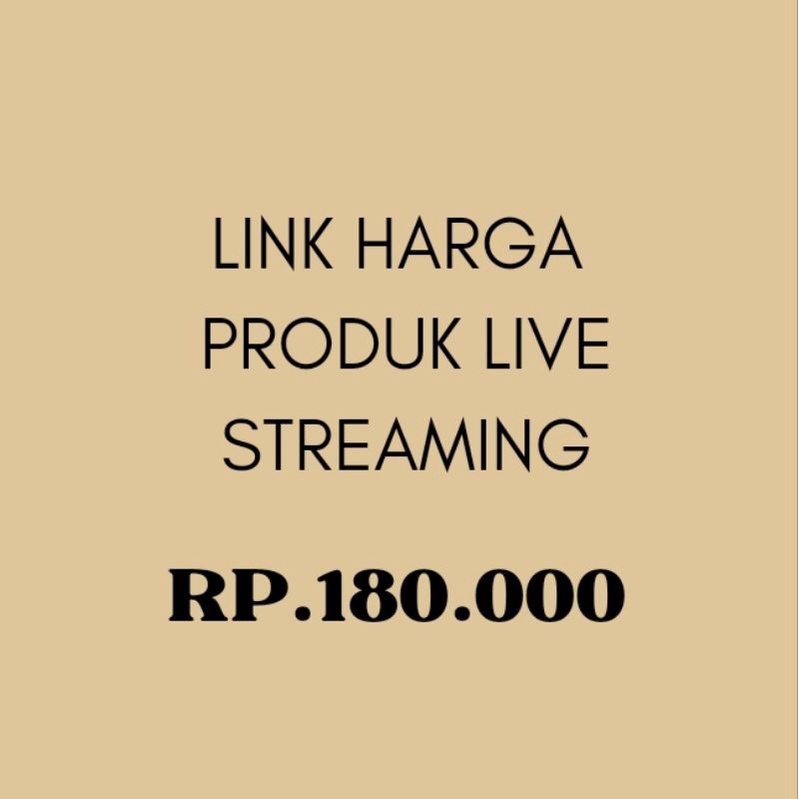 NOTA LIVE STREAMING HARGA 180RB