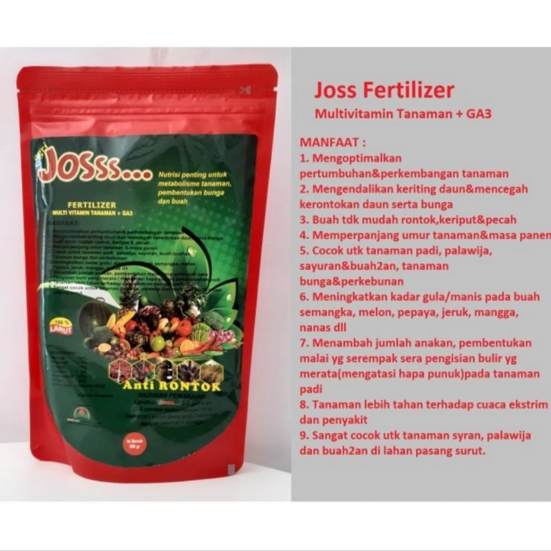 Pupuk Anti Rontok Joss Multivitamin 500gram