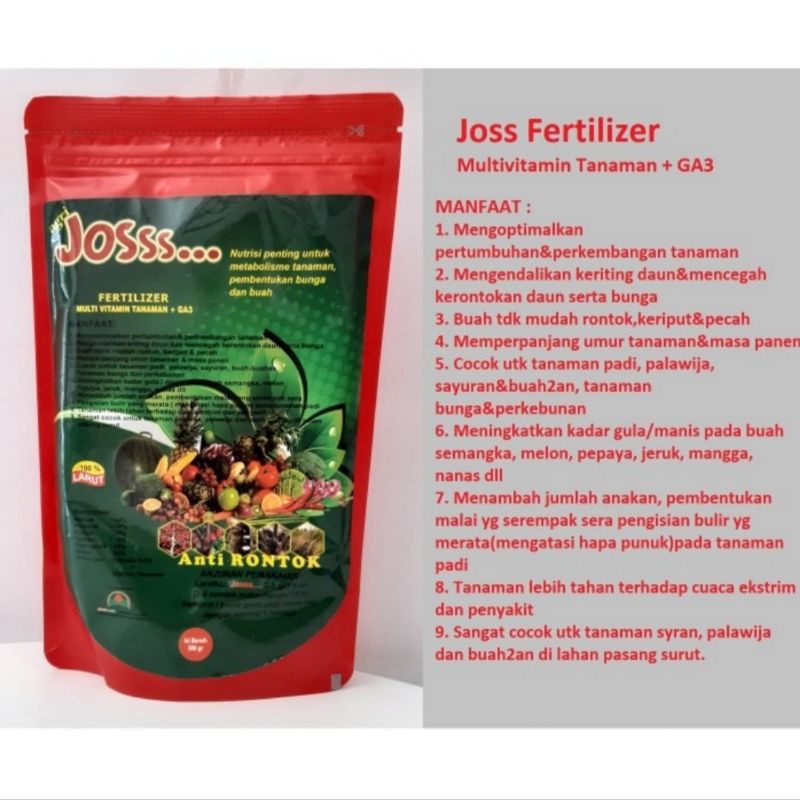 Pupuk Anti Rontok Joss Multivitamin 500gram