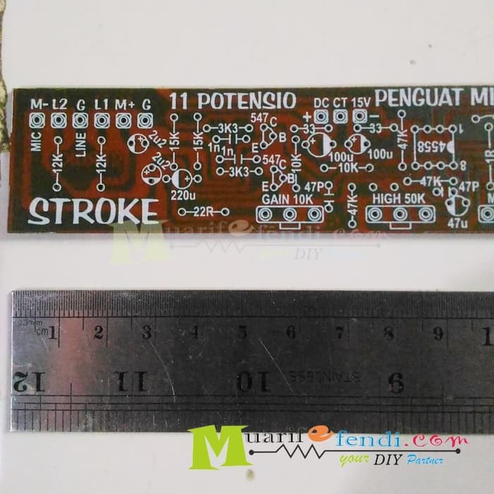 TERBARU PCB MIXER PENGUAT MIC 11 POTENSIO STROKE PREAMPMIC TERLARIS