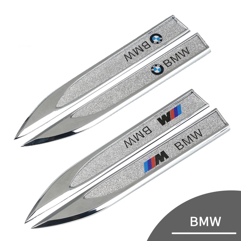 2pcs Stiker Logo Mobil BMW E36 E46 E30 E90 E30 F10 F30 E39 E60 E84 F48 F25 E83 F15