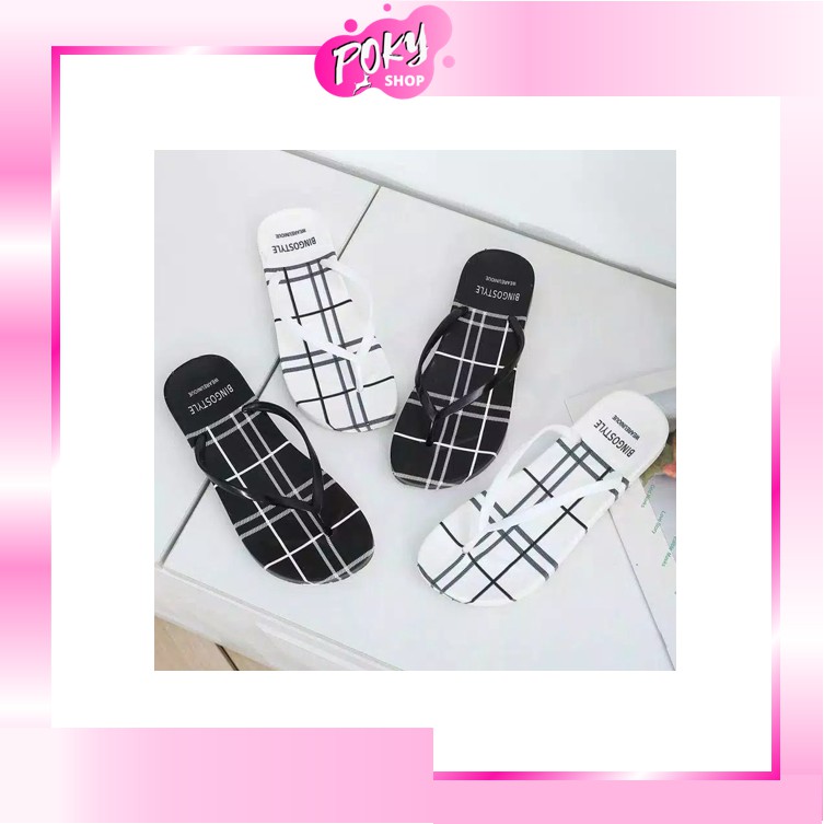 [LOKAL] POKY - HARGA SPECIAL SANDAL bingostyle FLIP FLOP GARIS