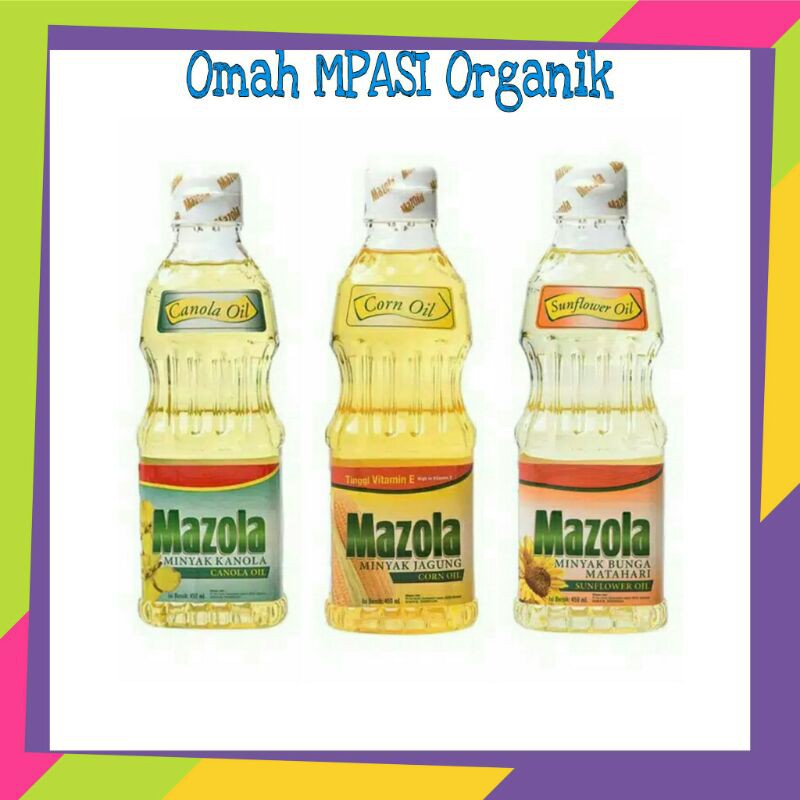 Jual Mazola Canola Oil Corn Oil Sunflower Oil 450ml Lemak Tambahan Mpasi Indonesia Shopee Indonesia