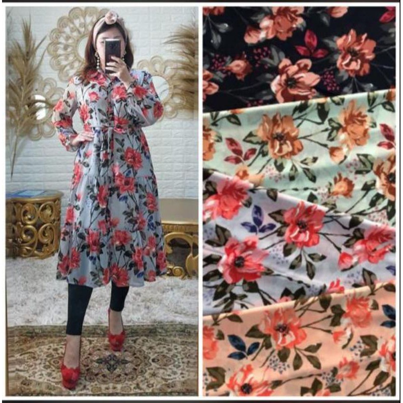 tunik ceruty/tunik meijiwang/korean look/ori mejiwang