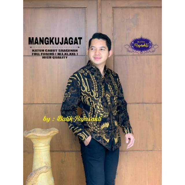 MANGKUJAGAT LASEM Kemeja Batik Pria Katun Sragenan Full Furing