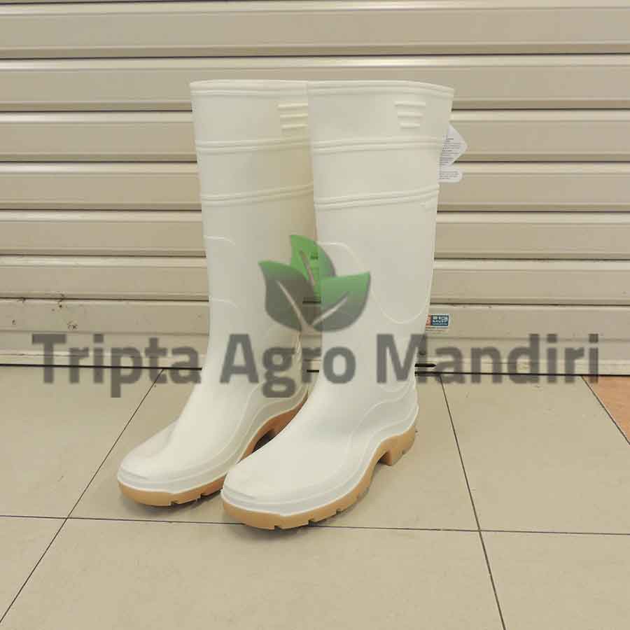 TERRA Sepatu  Boot  Karet  Putih Panjang Shopee  Indonesia