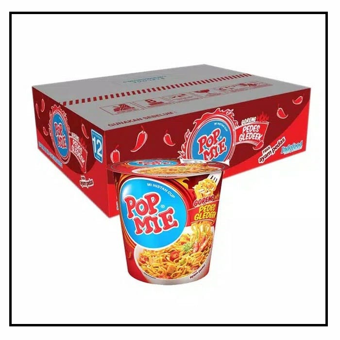 

Pop Mie Goreng Pedas Gledek dus 12cup