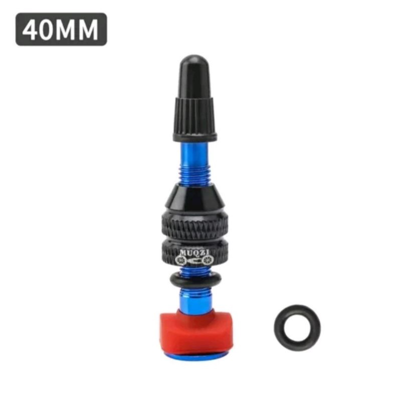 Pentil Sepeda Tubeless Presta Pentil Kecil Panjang 40mm Bicycle French Tubeless Tire Valve Pentil Kecil Sepeda Biru