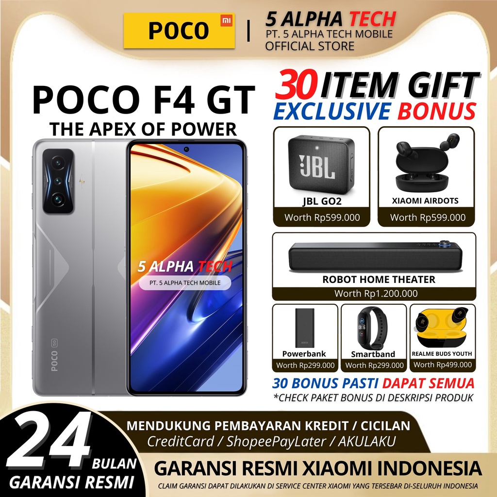 POCO F4 GT 5G 12/256GB GARANSI RESMI XIAOMI INDONESIA