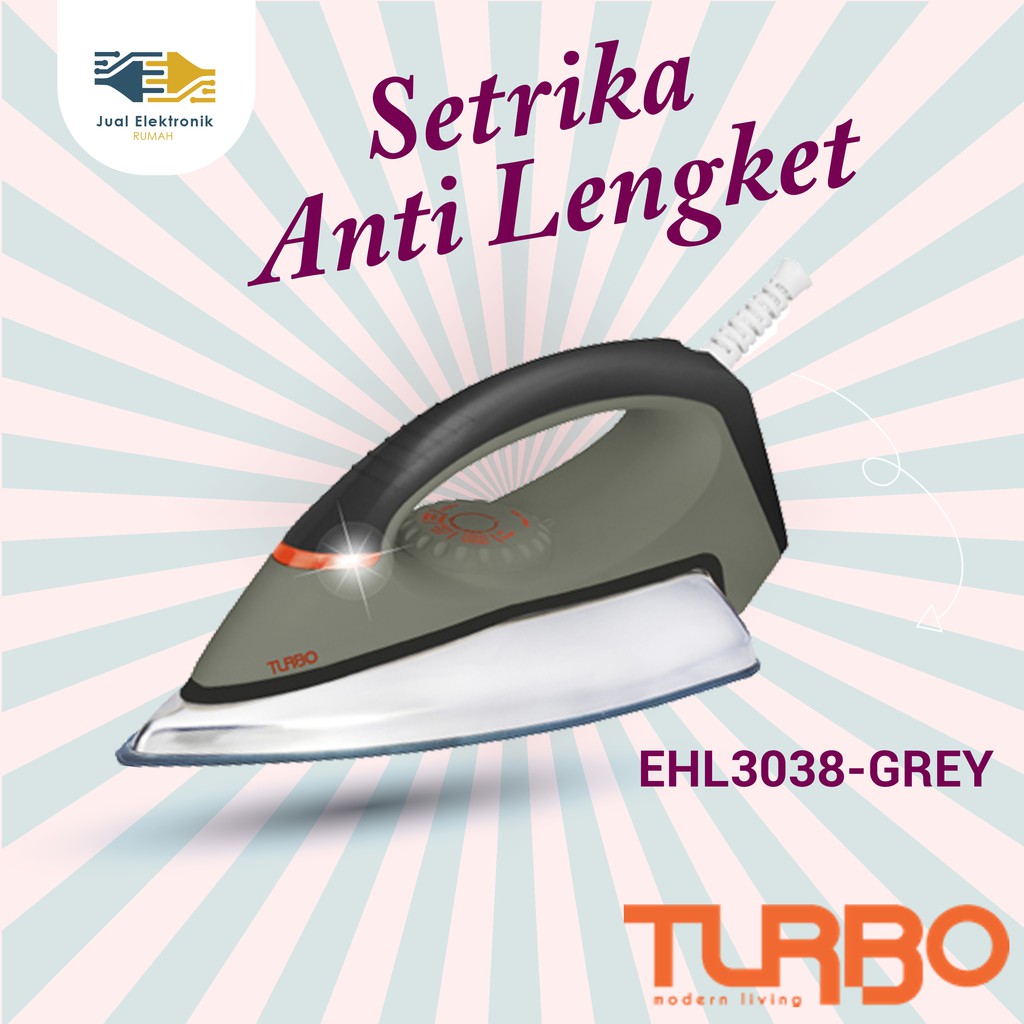 Setrika Gosokan Turbo EHL3038 by Philips Distributor Anti Lengket