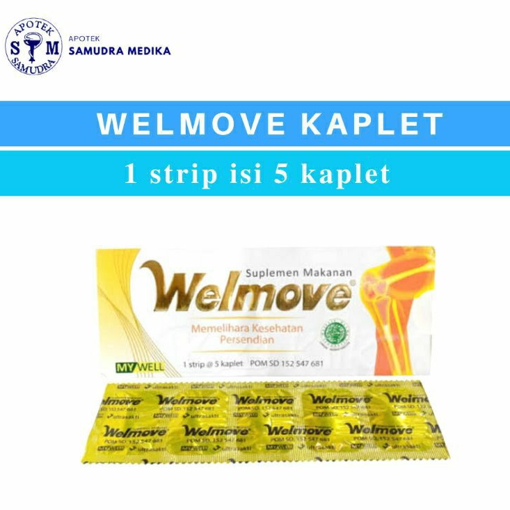WELMOVE (1 strip 5 kaplet) vitamin perbaikan struktur sendi vitamin pemeliharaan sendi obat menguran
