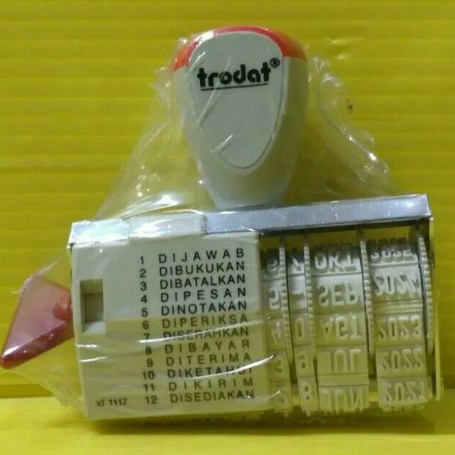 

Stempel Trodat 1117 Tanggal + Indonesia Text 4 mm Cap