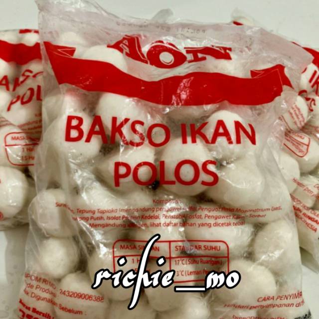 

Bakso ikan Polos merek AON isi 50 pcs /750 gr