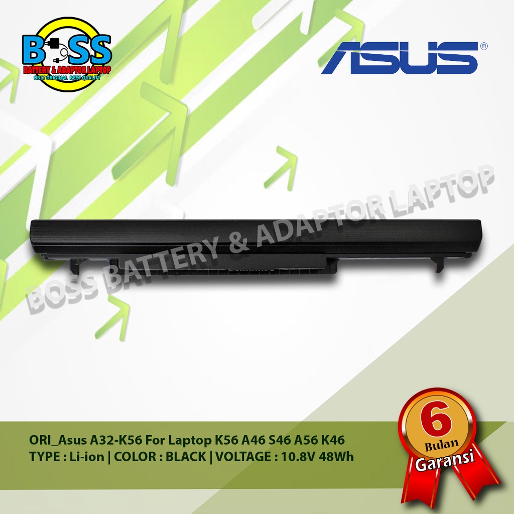 Baterai 100% Original laptop Asus A32-K56 For Laptop K56 A46 A56 K46