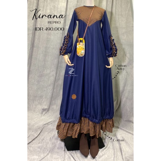 PO Kirana Repro by ZiSheeri / Casual Dress / Gamis Branded / Moslem Wear / Gamis Wanita / Holwa Fash