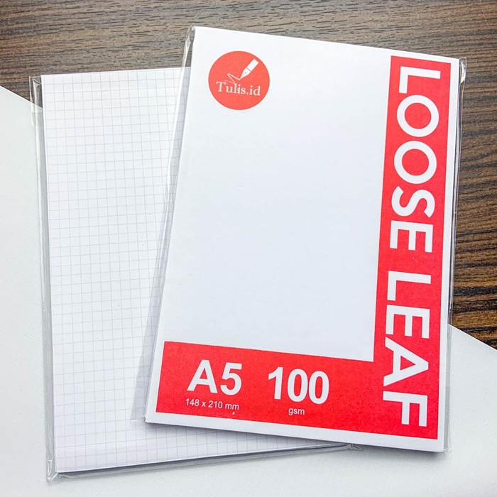 

Promo [Tulis.Id] Kertas Loose Leaf Binder Paper A5 100 GSM Grid Dotted Blank - Blank Terlaris