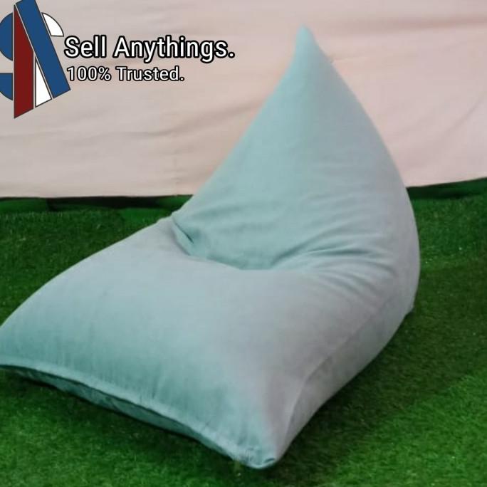

Bean Bag, Sofa Malas Triangle, Termasuk Isian Styrofoam - Abu-Abu Strwom12